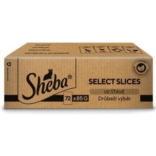 Sheba  72 x 85g kapsička drůbeží výběr ve šťávě cat AKCE